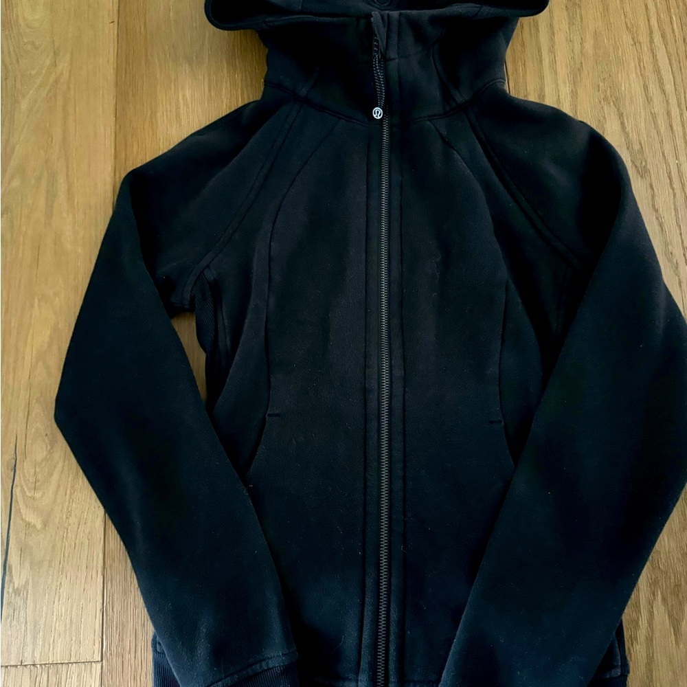 Lululemon women’s black full zip scuba hoodie size 2